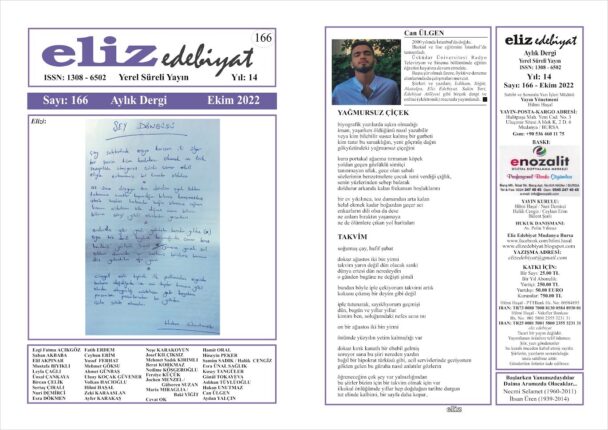 eliz edebiyat DERGİSİ’nin 166. SAYISI ÇIKTI!