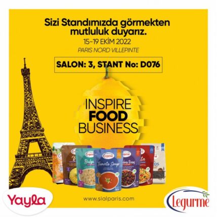 YAYLA AGRO GIDA LEGURME MARKASI İLE SIAL PARİS 2022’DE