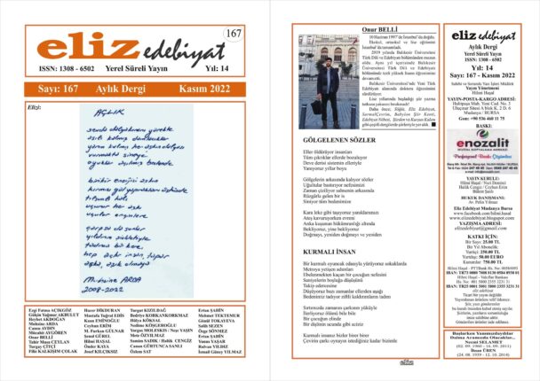 eliz edebiyat DERGİSİ’nin 167. SAYISI ÇIKTI!