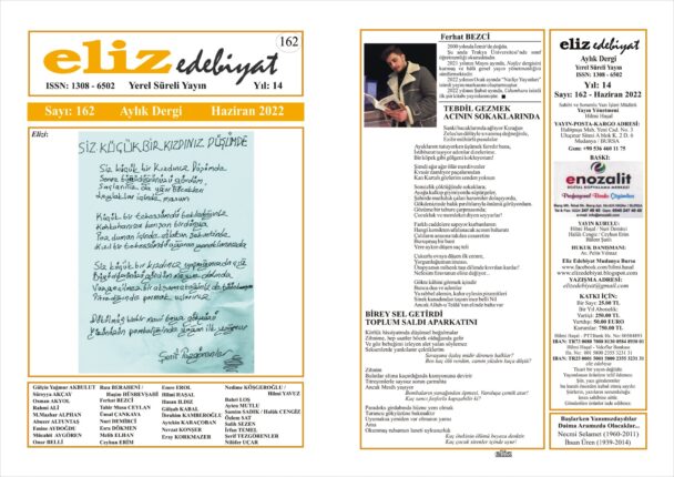 eliz edebiyat DERGİSİ’nin 168. SAYISI ÇIKTI!
