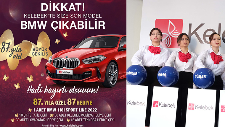Kelebek Mobilya 87’nci yıl kampanyası çekilişinin kazananları belli oldu