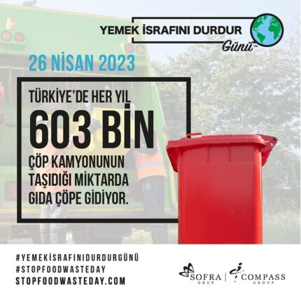 Sofra/Compass Group Türkiye “Yemek İsrafı ile Mücadele”ye Dikkat Çekiyor  Türkiye her yıl 18,1 milyon ton  gıda israf ediyor