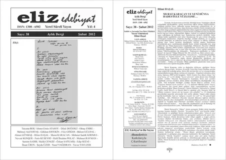 eliz edebiyat DERGİSİ’nin 177. SAYISI ÇIKTI!