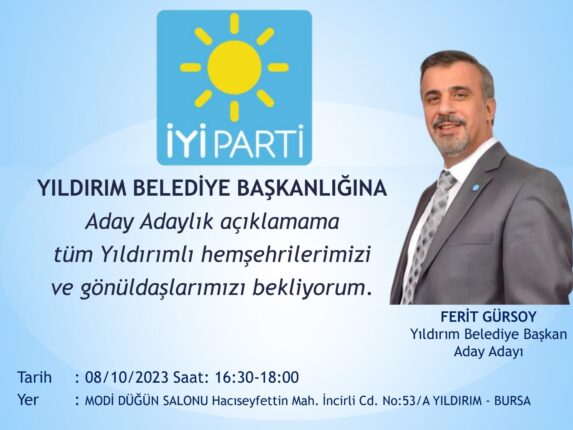 Yıldırım’ın sorunlarını iyi biliyorum ve yerel siyasette her mahallenin ihtiyacına odaklanacağım