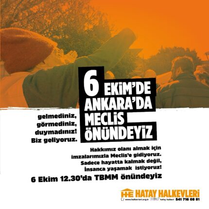 Hatay’da 8 aydır yaşam mücadelesi veren depremzedeleriz.