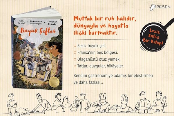Fransa’nın beş bölgesinden sekiz büyük şefin imza yemekleri “Büyük Şefler” adlı grafik romanda buluştu