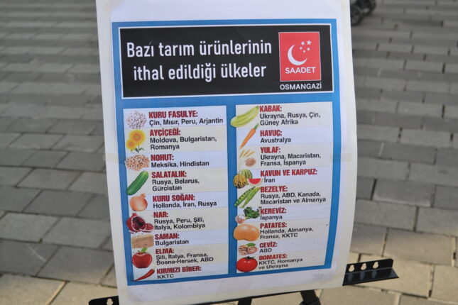Yerli Malı Haftasında İthal Gıdaya Saadet Tepkisi!