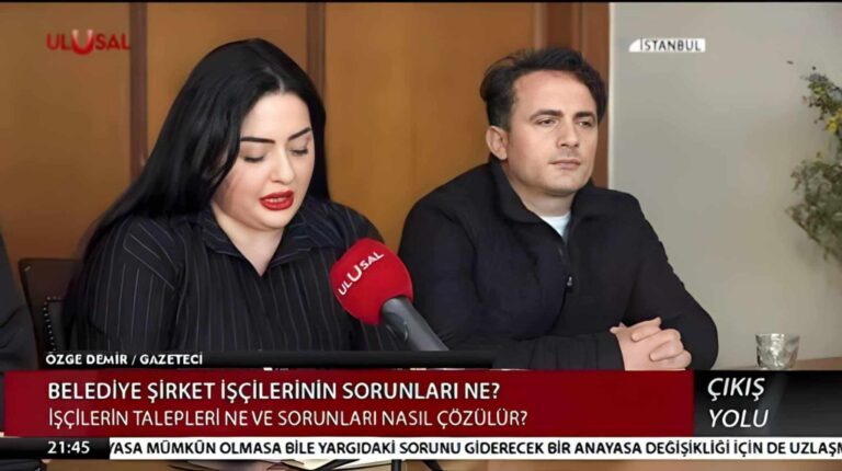 Gazeteci Özge Demir Ulusal Kanal’da  İşçilerin Çalışma Şartlarına ve Özlük Haklarına Değindi