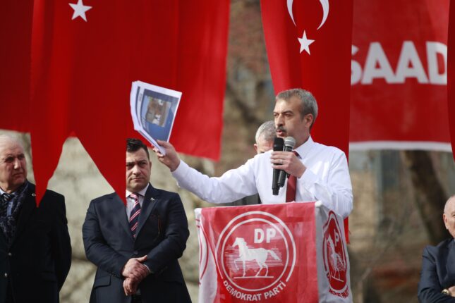 ORHANGAZİ DP BELEDİYE BAŞKAN ADAYI HATİPOĞLU GENEL BAŞKANI UYSAL İLE HALKA SESLENDİ