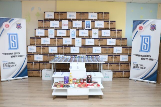 BURSA DENETİMLİ SERBESTLİK MÜDÜRLÜĞÜ’NDEN  İHTİYAÇ SAHİBİ YÜKÜMLÜLERE  RAMAZAN AYINDA GIDA YARDIMI
