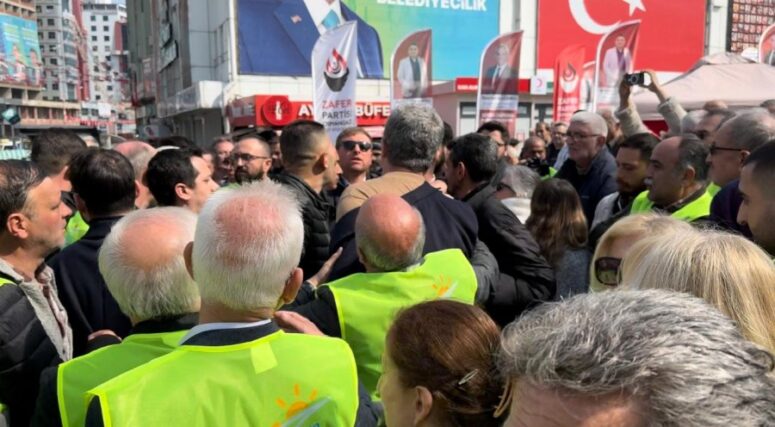 İYİ Parti basın açıklamasında tartışma!