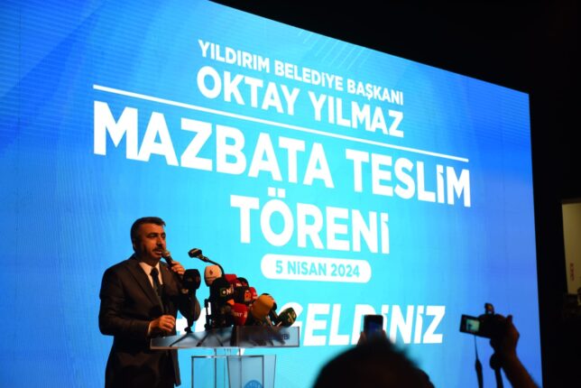YILDIRIM BELEDİYE BAŞKANI OKTAY YILMAZ MAZBATASINI ALDI  -BAŞKAN YILMAZ GÜVEN TAZELEDİ