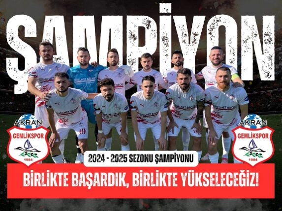 HALİS ÇELİK’TEN ŞAMPİYON GEMLİKSPOR’A TEBRİK