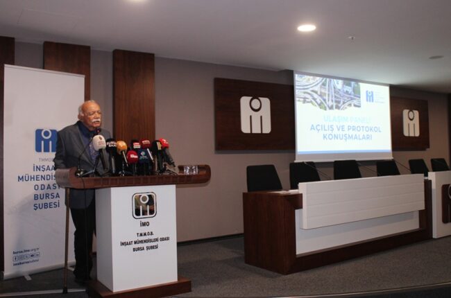İMO Bursa Şube Yönetim Kurulu Başkanı Erdem:  “Bursa’nın Ulaşım Sorunlarının Çözümünde, Mühendisliğin Bilimsel Yaklaşımına İhtiyaç Vardır”