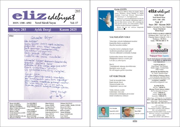 ELİZ EDEBİYAT DERGİSİ’NİN 203. SAYISI ÇIKTI!