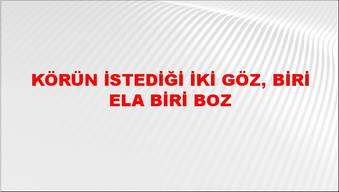 Körün İstediği Bir Göz, CHP’de Olan İki Oldu