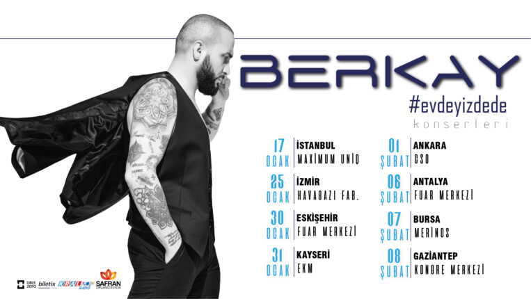 BERKAY TÜRKİYE TURNEYE ÇIKIYOR!     “EVDEYİZ DEDE” KONSER SERİSİ BAŞLADI