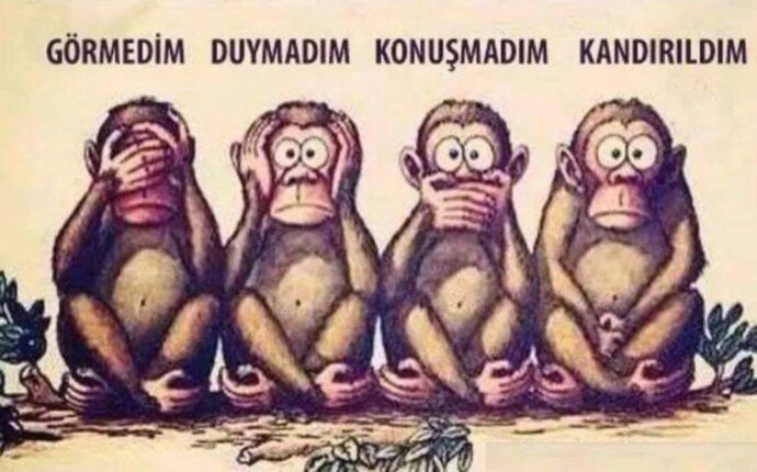 BOZULAN İKLİMDE ÇOĞUNLUK İNSAN ÜÇ DEĞİL, DÖRT MAYMUNU OYNUYOR.