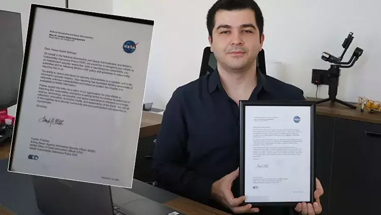 NASA’dan Denizlili İsmail Gülkaya’ya Teşekkür Mektubu
