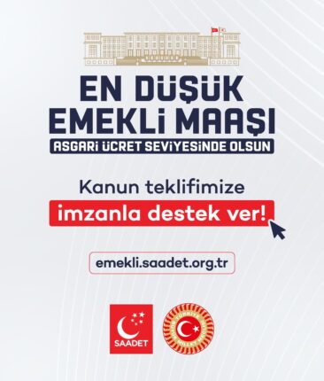 “En Düşük Emekli Maaşı Asgari Ücret Seviyesinde Olsun” Teklifi TBMM’de