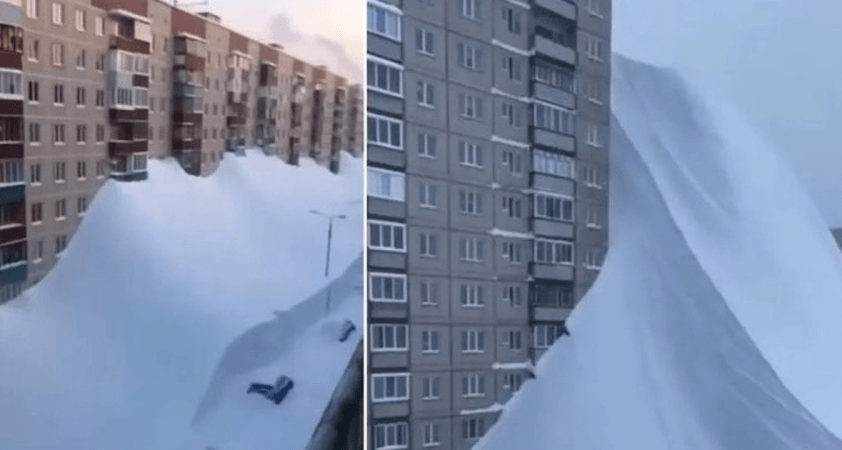 KAMÇATKA’DA DOĞA TESLİM ALDI: BİNALAR KAR ALTINDA KAYBOLDU