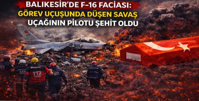 Balıkesir’de F-16 kazası: Görev uçuşunda düşen savaş uçağında bir pilot şehit oldu