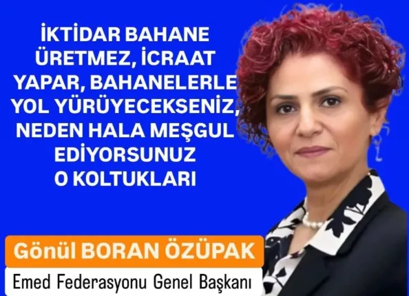 GÖNÜL BORAN ÖZÜPAK’TAN SERT ÇIKIŞ: “TÜİK’İN MASA BAŞI HESAPLARIYLA ENFLASYON DEĞİL, EMEKLİNİN MAAŞI ERİTİLİYOR!”