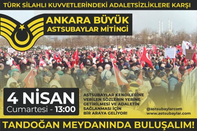 Büyük Astsubay Mitingi İçin Hazırlıklar Sürüyor: 4 Nisan’da Ankara’da Buluşma