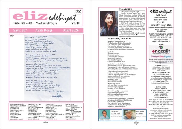 eliz edebiyat DERGİSİ’nin 207. SAYISI ÇIKTI!