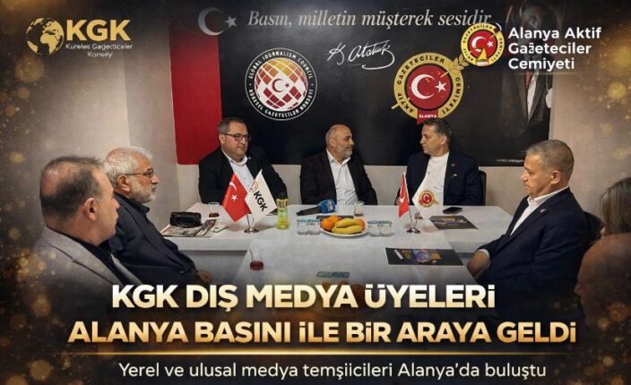 KGK dış medya üyeleri Alanya basını ile bir araya geldi