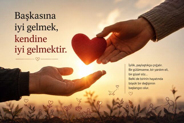BAŞKASINA İYİ GELMEK, KENDİNE İYİ  GELMEKTİR.