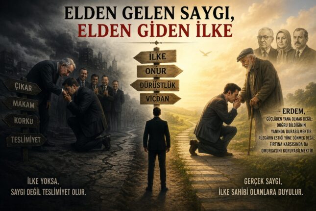 ELDEN GELEN SAYGI, ELDEN GİDEN İLKE