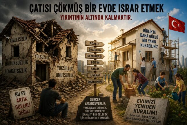 ÇATISI ÇÖKMÜŞ BİR EVDE ISRAR ETMEK