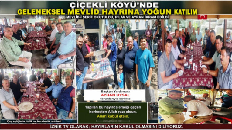 Çiçekli Mahallesi’nde Geleneksel Mevlid Hayrına Yoğun Katılım