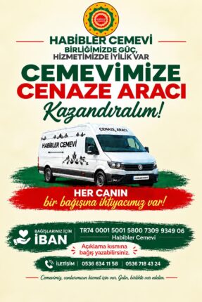 Habibler Cemevi’ne Yeni Hizmet Aracı İçin Bağış Kampanyası