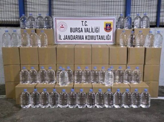 Bursa’da 1.260 Litre Etil Alkol Ele Geçirildi