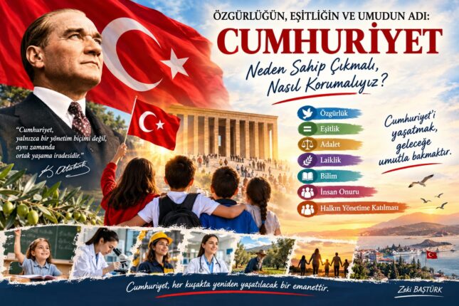 ÖZGÜRLÜĞÜN, EŞİTLİĞİN VE UMUDUN ADI:  CUMHURİYET