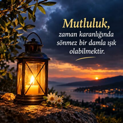 MUTLULUK, ZAMAN KARANLIĞINDA SÖNMEZ BİR DAMLA IŞIK OLABİLMEKTİR.
