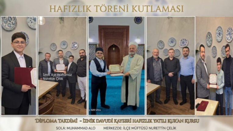 İZNİK’TE HAFIZLIK GURURU: DUALARLA DİPLOMALARINI ALDILAR!